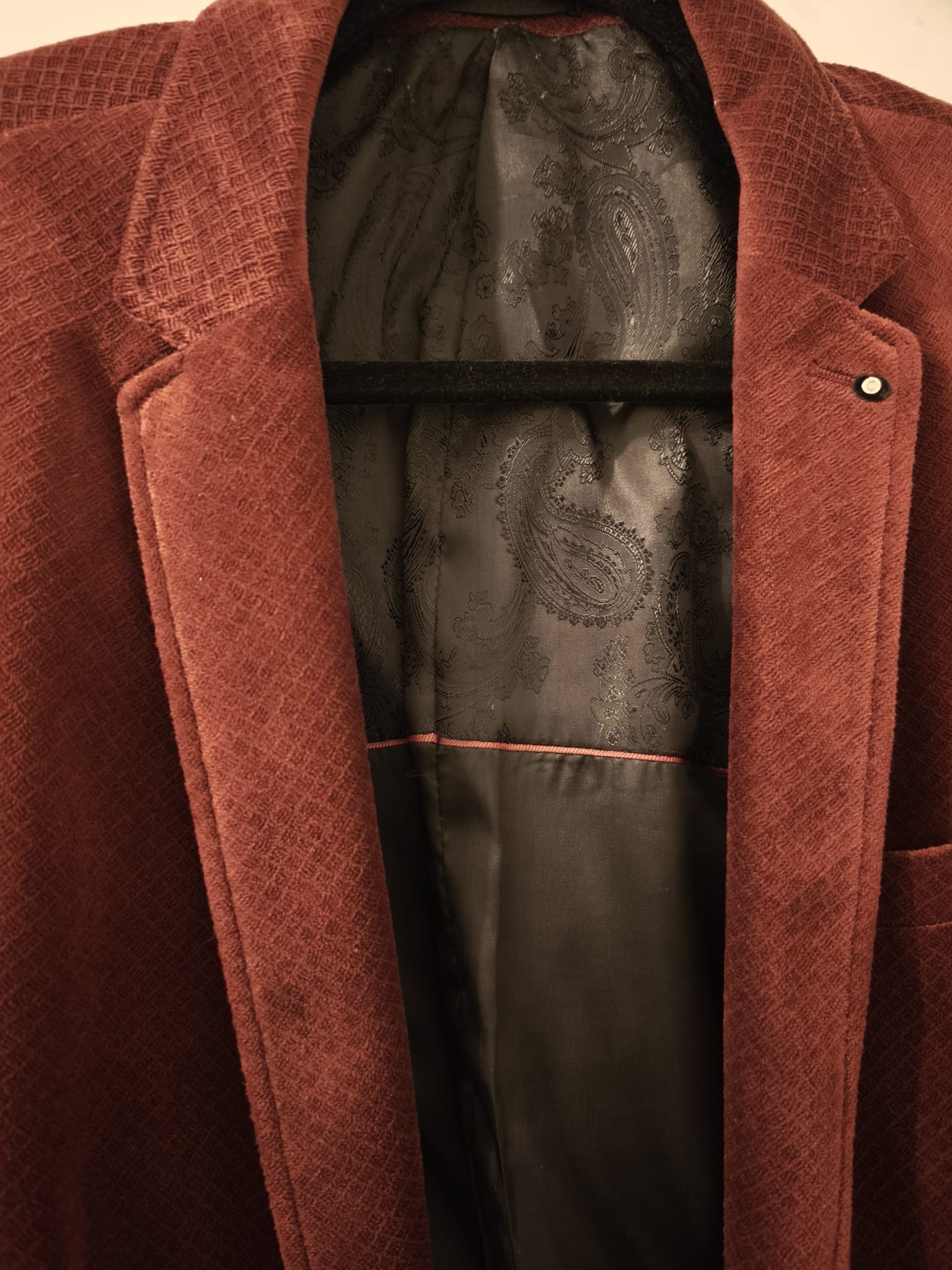 Veste DEVRED Daim rouge